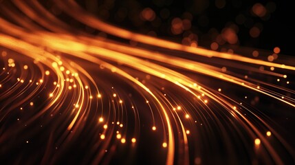 Obraz premium abstract futuristic background with neon moving high speed wave lines and bokeh lights. Data transfer concept Fantastic wallpaper