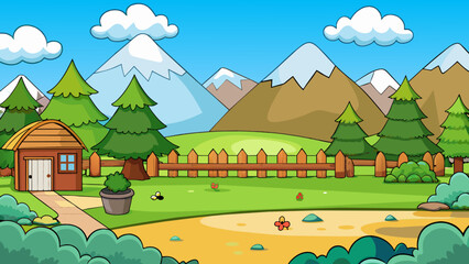 background cartoon vector illustration