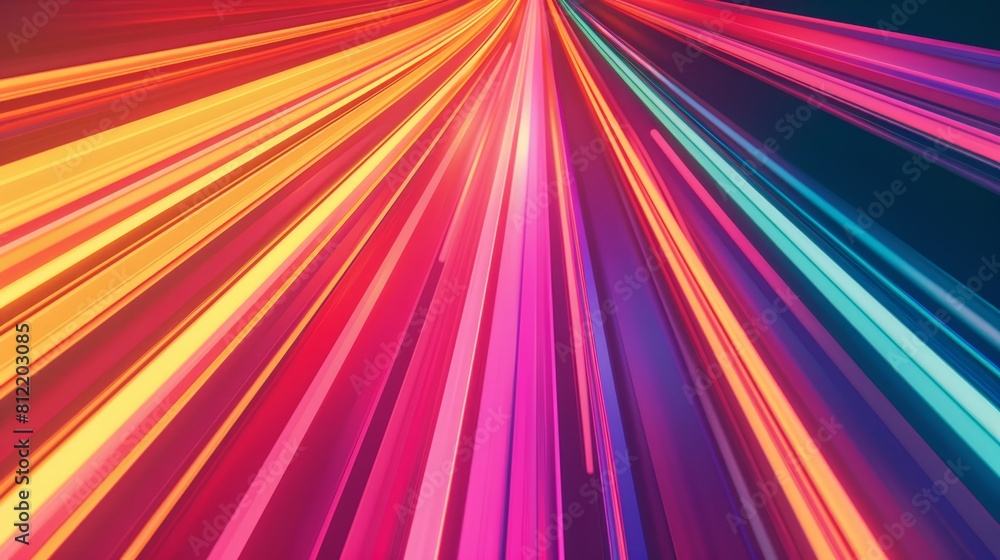 Poster light trails flat design top view high-speed theme animation complementary color scheme