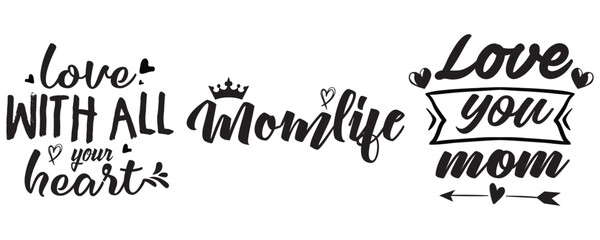 Happy Mother's Day SVG Quotes T shirt Design Bundle. women day quotes, motivational inspirational quotes svg bundle, 8 march svg, Boho Retro Style Mom Mama Mommy Quotes T-shirt And SVG Design Bundle