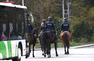 Horse police in Regensburg - Germany