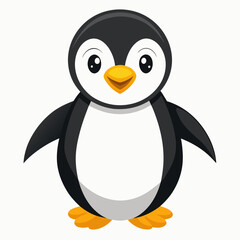 penguin on a white background vector illustration