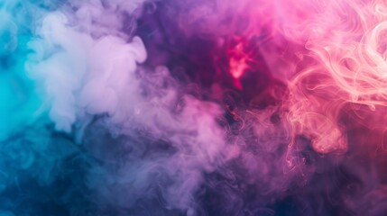 A colorful smokey background with purple, blue and red tones
