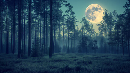 Fototapeta premium forest in the night