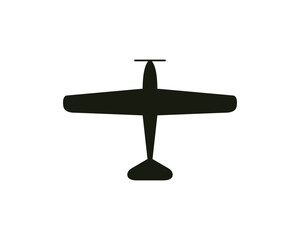Plane icon. Airport sign. Black airplane silhouette