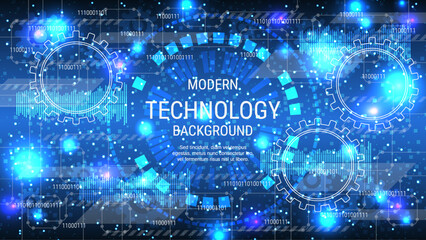 Modern technology style vector background. Design for presentation, slideshow, landing page, flyer, banner, card, booklet