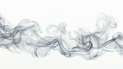 Smoke on white background. Generative AI.