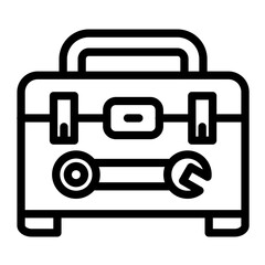 Toolbox vector icon style