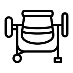 Cement mixer vector icon style