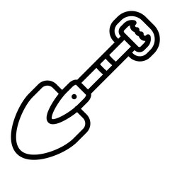Shovel vector icon style