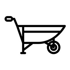 Wheelbarrow vector icon style