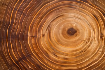 Close-up image capturing the intricate patterns and details of a tree's annual growth rings, highlighting the natural beauty and history of wood aging process