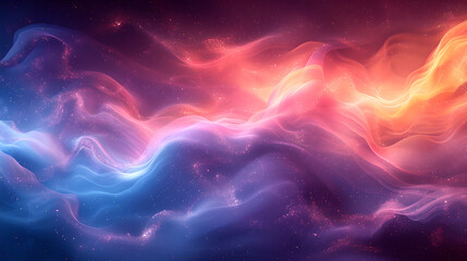 Fototapeta premium Mesmerizing Wavy Landscape Under Starry Night, Generative AI