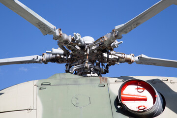 a combat helicopter of the Russian army.