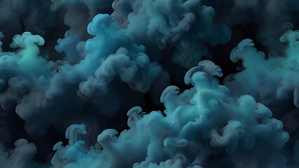 blue smoke cloud ink paint 3d rendered abstract art background wallpaper illustration	