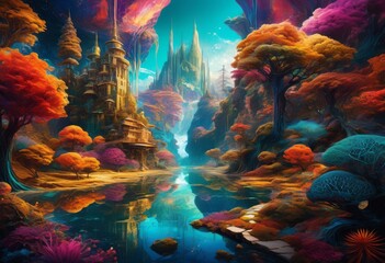 fascinating surreal landscapes infused unexpected perspectives elements, unique, creative, imaginative, dreamlike, unusual, extraordinary, bizarre