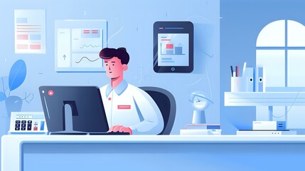 Financial Coordinator preparing financial reports and coordinating with clients and colleagues