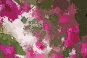 Fototapeta premium Oil paintings and various flowers, lotus leaves, cats, dogs, birds, scenery, butterflies, and beauty