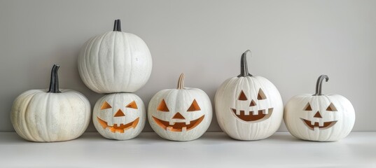 Spooky halloween white background with ample space for advertisements, ideal for text placement