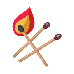 Matches icon clipart isolated vector illustration