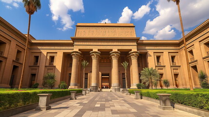 Obraz premium Egyptian Museum Cairo Egypt Afternoon Under the br_005