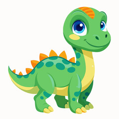 Baby dinosaur predator. Happy cute monster.
Fossil animal. Funny prehistoric wild reptile. Fantasy Dragon jurassic. Children dino icon. Dinosaur cartoon character. Stegosaurus cute baby.