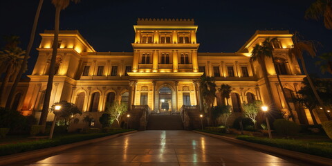 Fototapeta premium Egyptian Museum Cairo Egypt In a mystical atmosphe_011