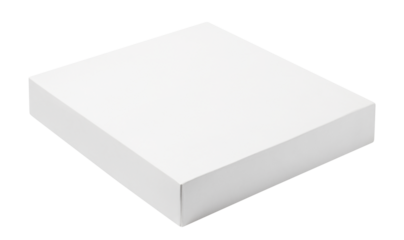 White carton pizza box cut out