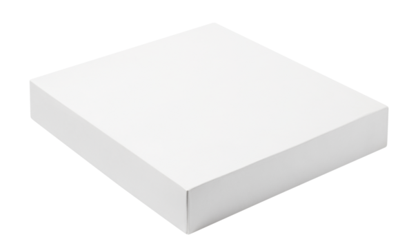 White carton pizza box cut out