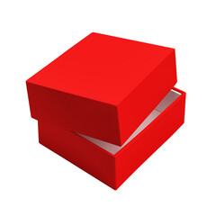 Red square box cut out