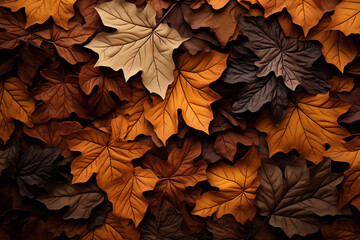 autumn theme banner, seamless pattern