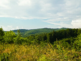 Obraz premium Mountainous landscape of Wiezyca in Poland
