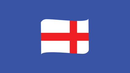 Obraz premium England Emblem Ribbon European Nations 2024 Teams Countries European Germany Football Symbol Logo Design Vector Illustration