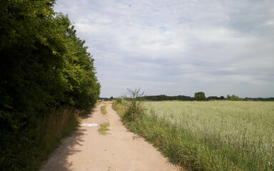 Countryside in northern Poland Kashubia.