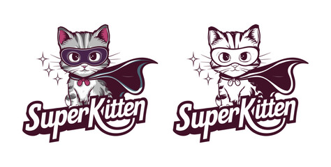 cat lovers vector illustration typography, super kitten