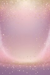 Fototapeta premium A dreamy vertical background with a pastel gradient from lilac to pale pink, accented with shimmering gold glitter particles