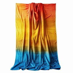 Beautiful Ombre beach towel isolated on white background 
