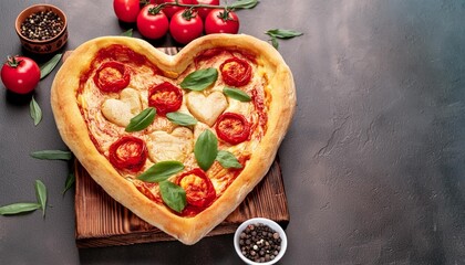 delicious heart shaped pizza perfect for a romantic dinner or valentine s day celebration