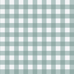 Gingham pattern seamless Plaid repeat in green and white. Design for print, tartan, gift wrap, textiles, checkered background for tablecloth