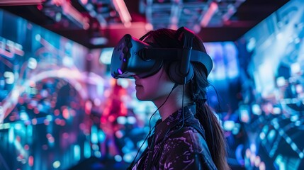 the thrill of competitive gaming in a hyper-realistic virtual arena where players' every move is tracked and analyzed by advanced AI algorithms