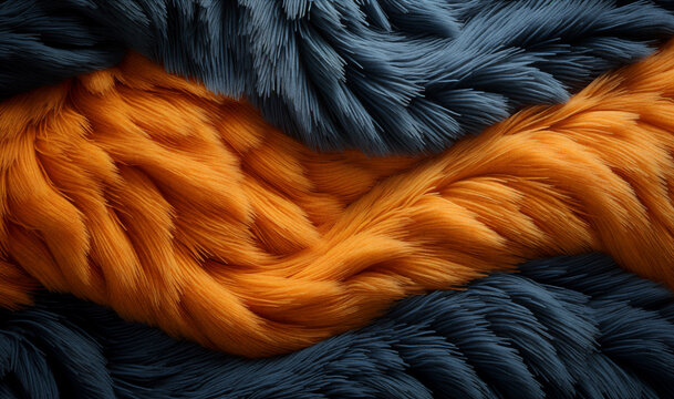 Imagen de cerca de ropa de invierno. Ropa de abrigo abstracta con fondo de piel con suaves ondas pastel. Colores degradados. Para la aplicaci&oacute;n o el dise&ntilde;o de productos.