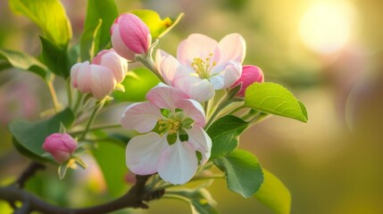 Amazing apple blossom  stock photo