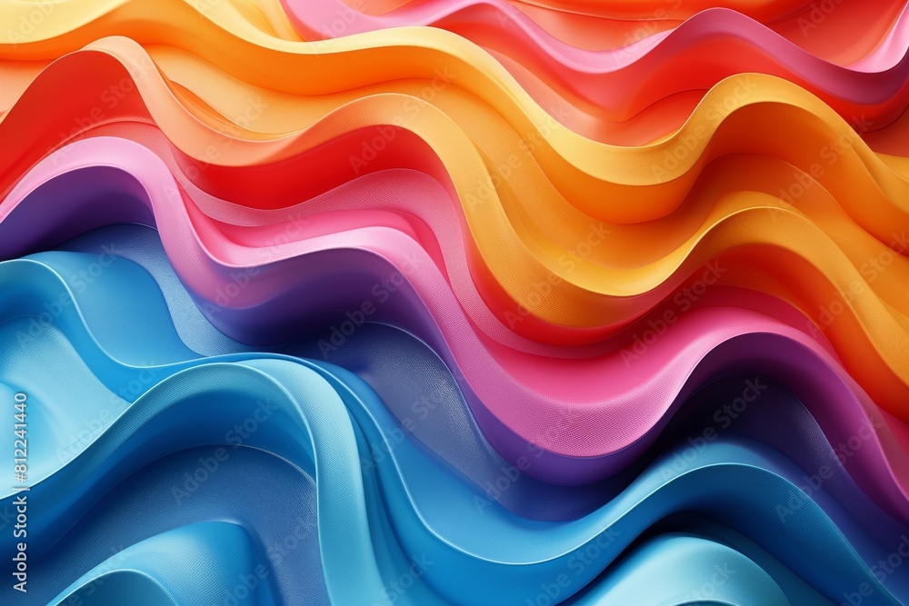 Poster a visually striking abstract background with vibrant waves of color in a flowing pattern