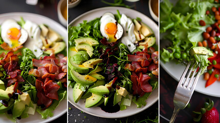 salad with vegetables and half cut eggs commercial use Create a visual feast with a series of photographs 38