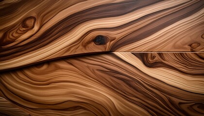 superlative nut veneer background in stylish brown tone natural wood texture pattern of a long veneer sheet plank