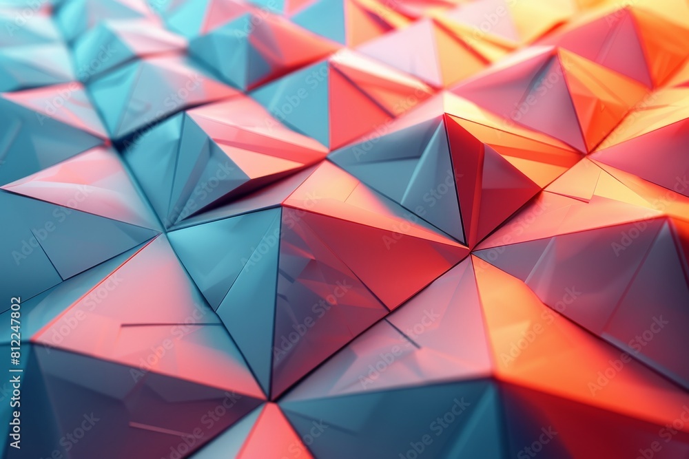 Poster this image features a 3d render of a geometric pattern with an abstract crystal-like structure in bl