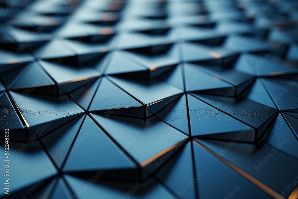 Poster this image highlights geometric shapes with illuminated edges, creating a feeling of depth and moder