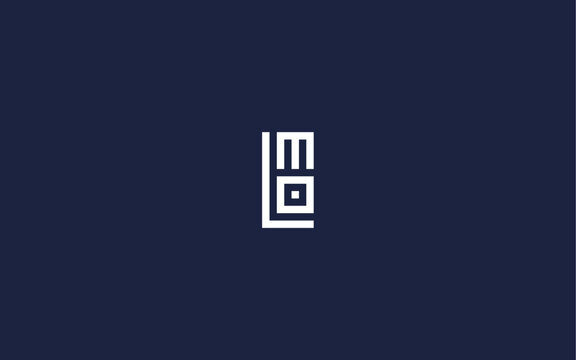 letter lmo with square logo icon design vector design template inspiration