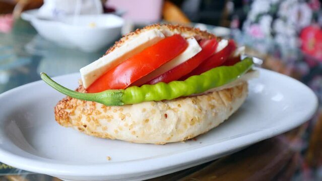 Turkish street sandwich, popularly known as kumru.