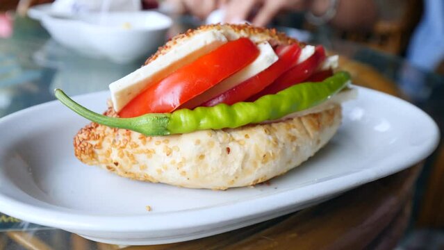 Turkish street sandwich, popularly known as kumru.